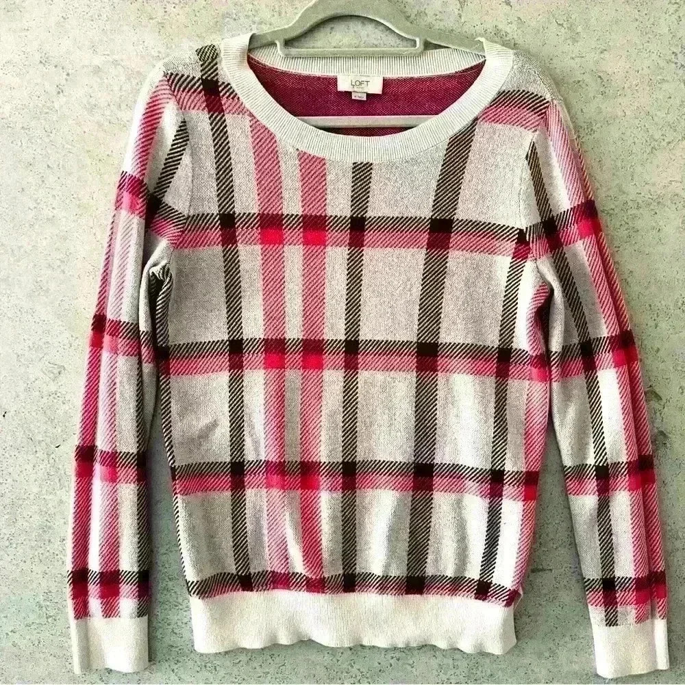 LOFT M WOMENS MULTICOLORED STRIPPED COTTON CASUAL LIGHTWEIGHT TRAVEL SWEATER